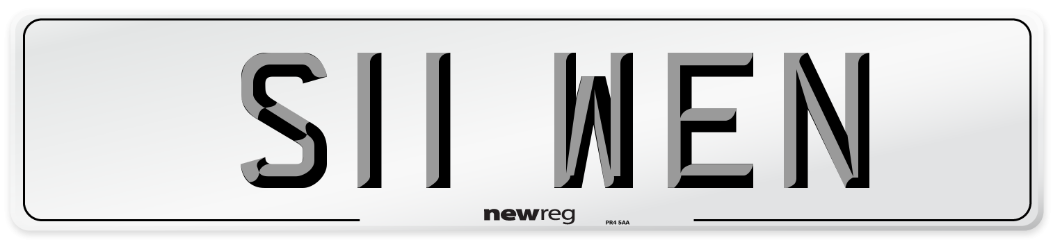 S11 WEN Number Plate from New Reg